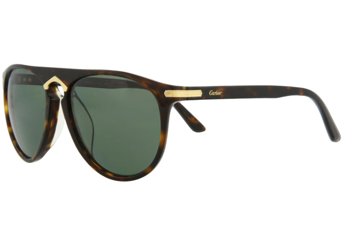 Cartier Aviator Sunglasses Havana/Havana/Green (CT0013SA-30002137-002)