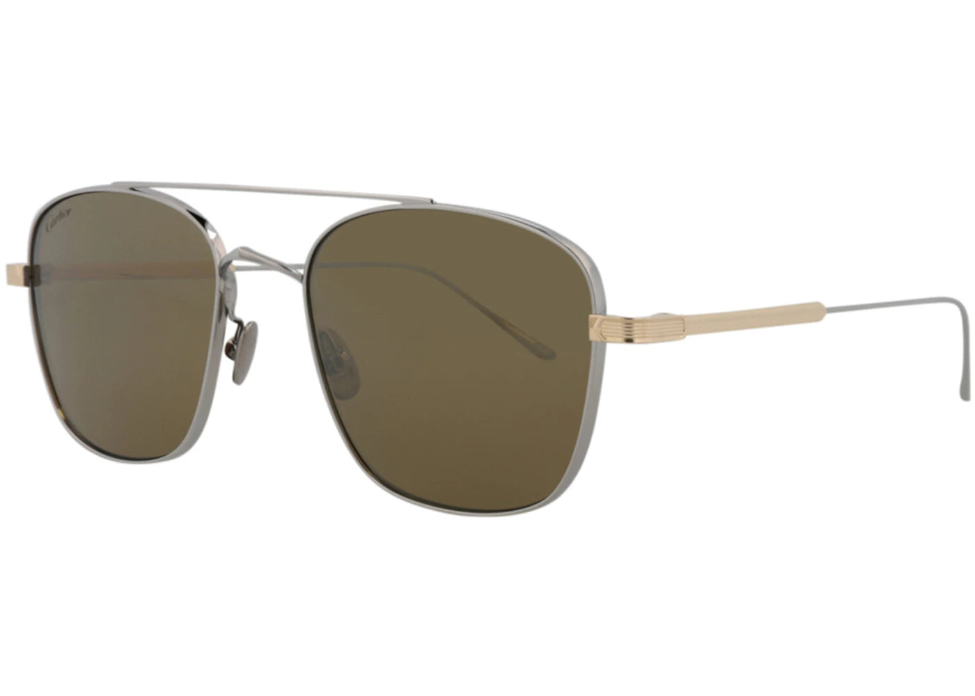 Cartier Aviator Sunglasses Ruthenium/Gold/Bronze (CT0163S-30003045-007)