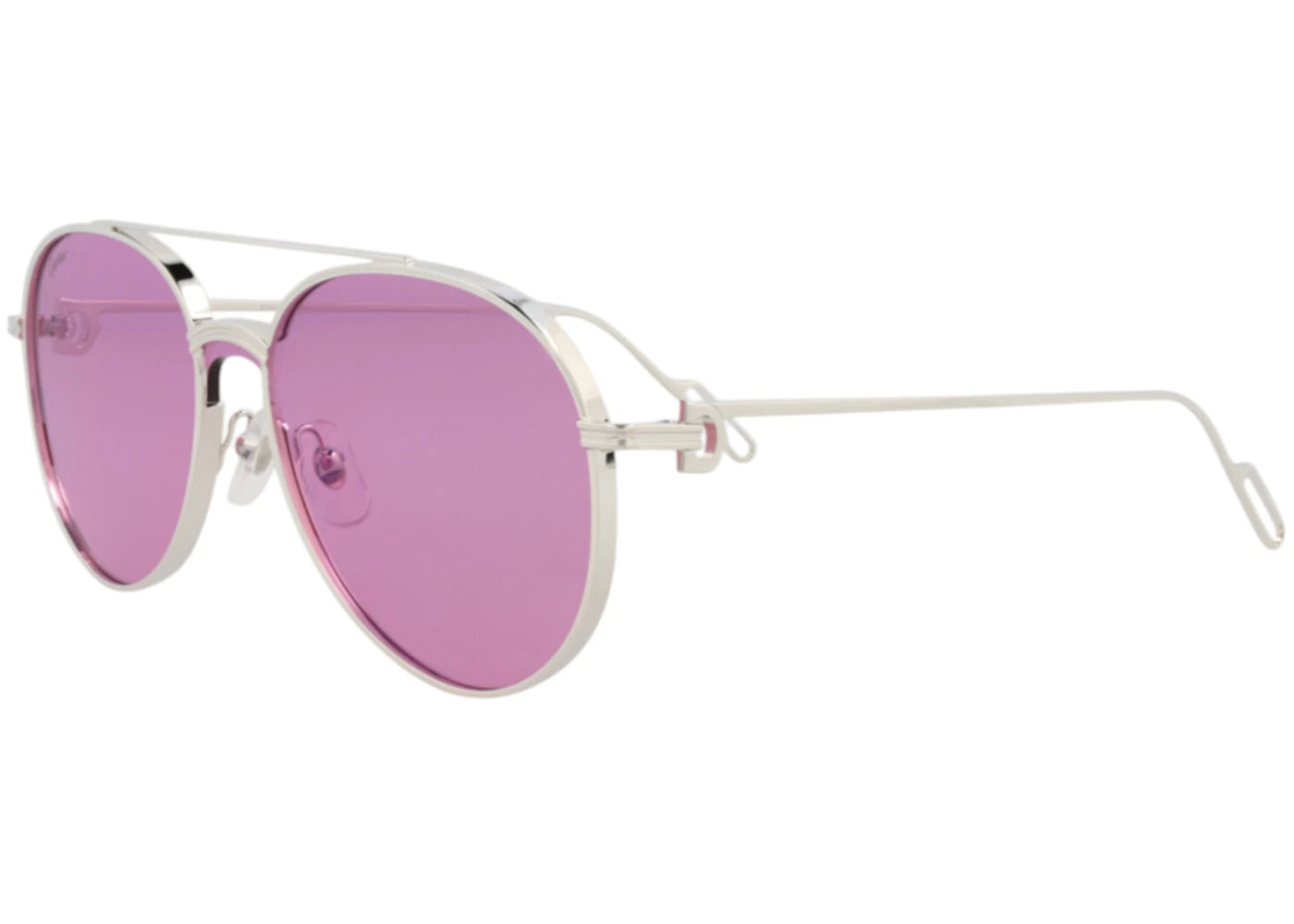Cartier Aviator Sunglasses Silver Silver Pink (CT0273S-30010385-004)