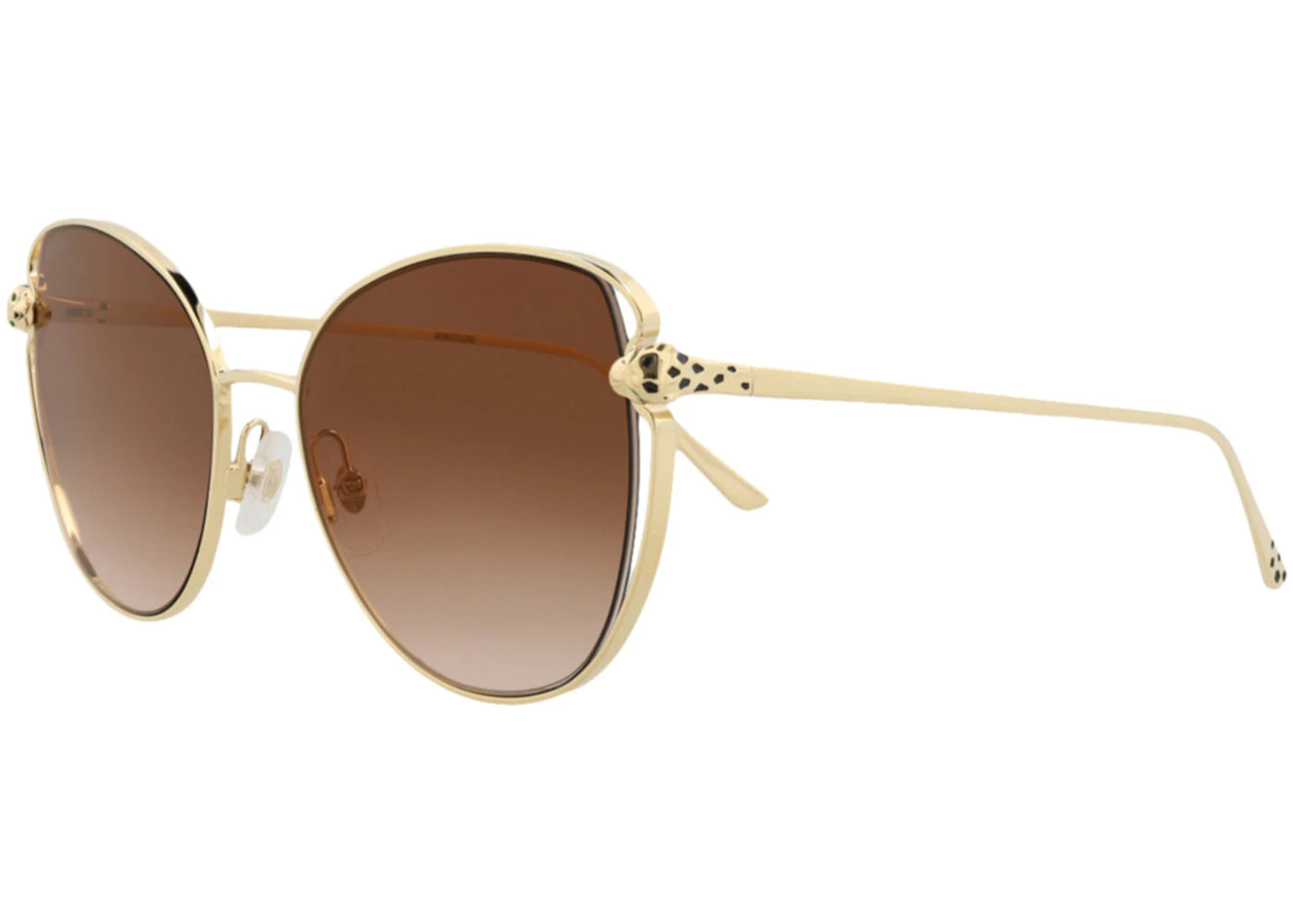 Cartier Cat Eye Sunglasses Gold/Gold/Brown (CT0236S-30008369-002)