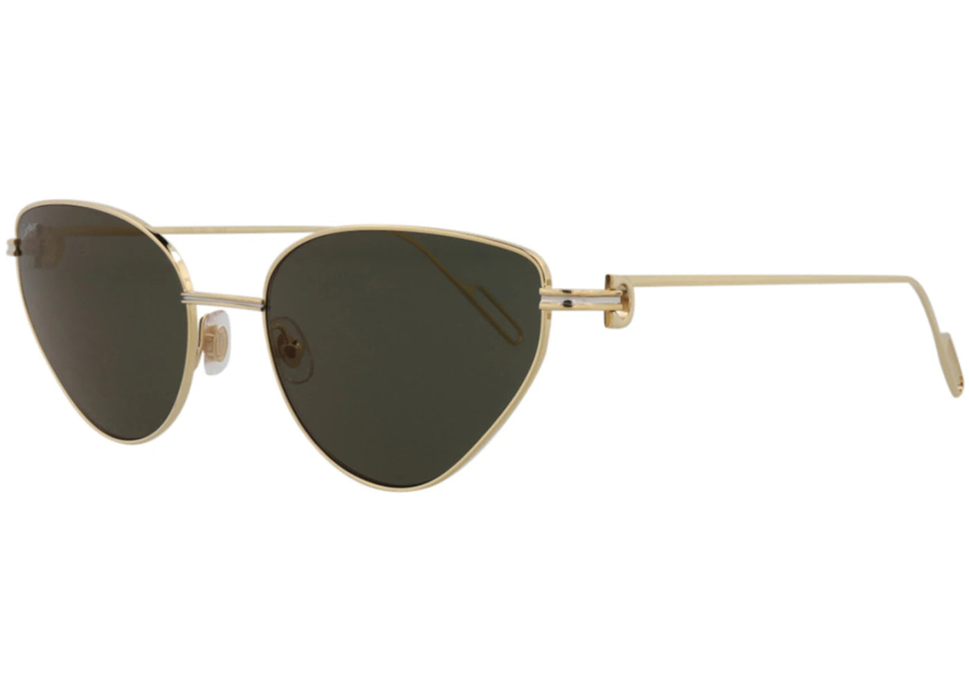 Cartier Cat Eye Sunglasses Gold/Gold/Grey (CT0155S-30003064-001)