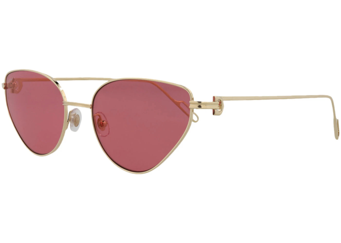 Cartier Cat Eye Sunglasses Gold/Gold/Red (CT0155S-30003064-003)