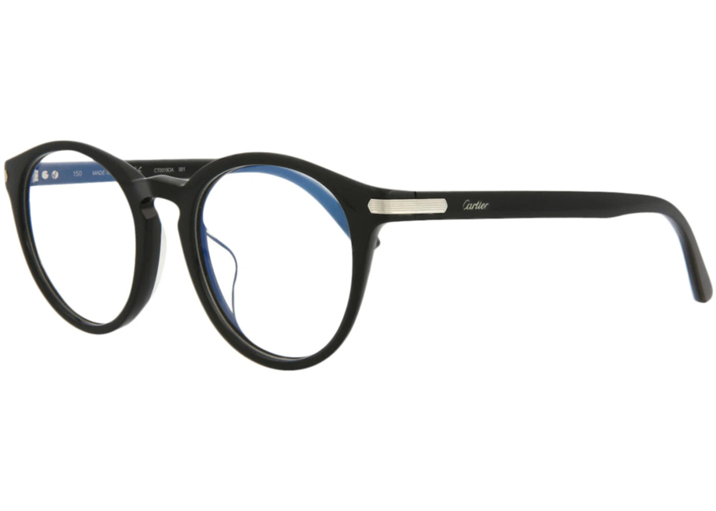 Cartier Round Eyeglasses Black/Black/Transparent (CT0018OA-30002148-001)