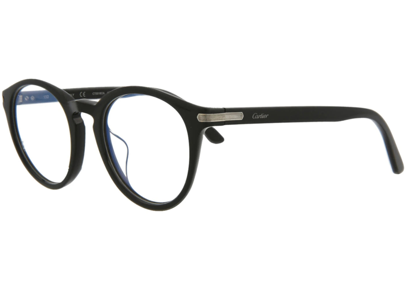 Cartier Round Eyeglasses Black/Black/Transparent (CT0018OA-30002148-004)