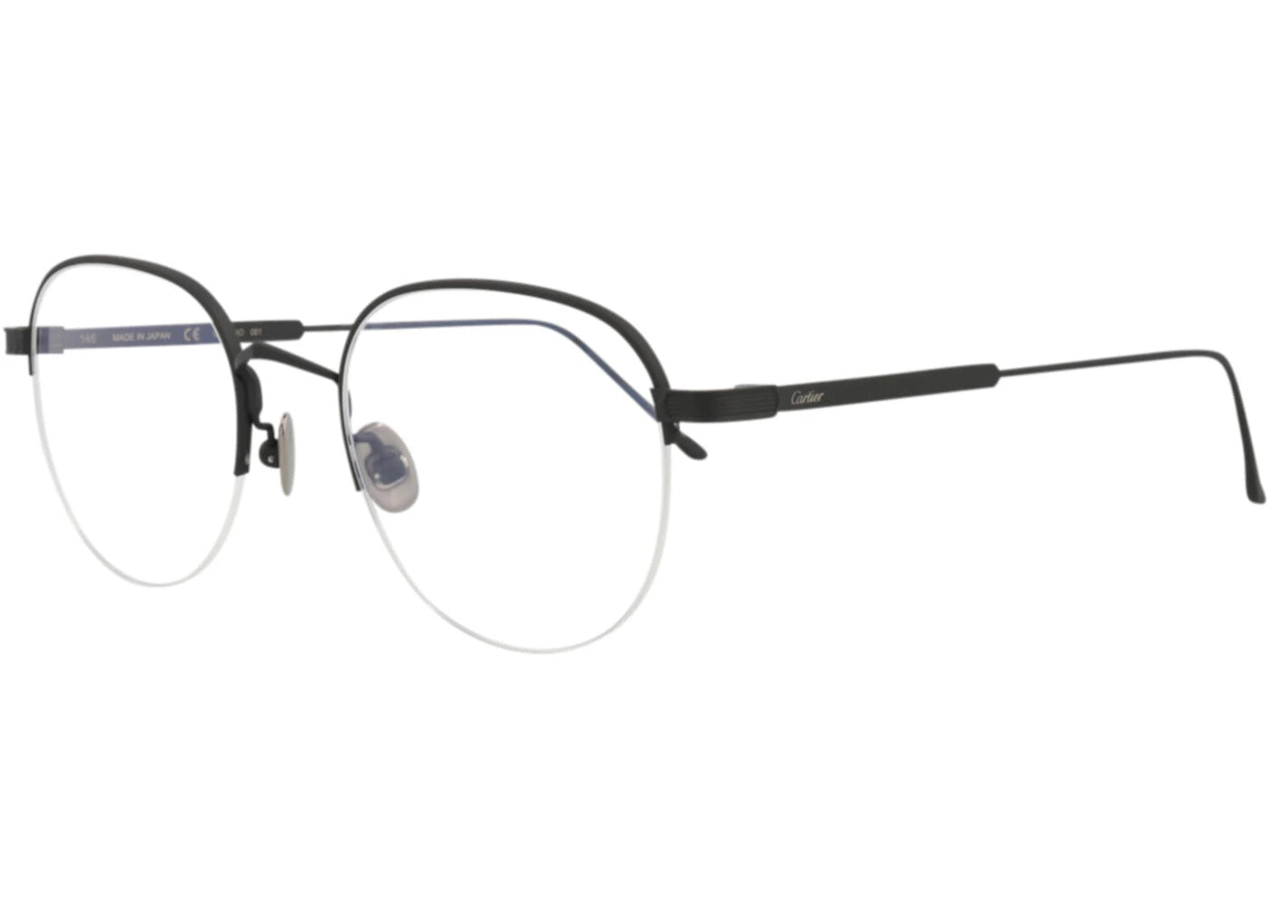 Cartier Round Eyeglasses Black/Black/Transparent (CT0164O-30003046-001)