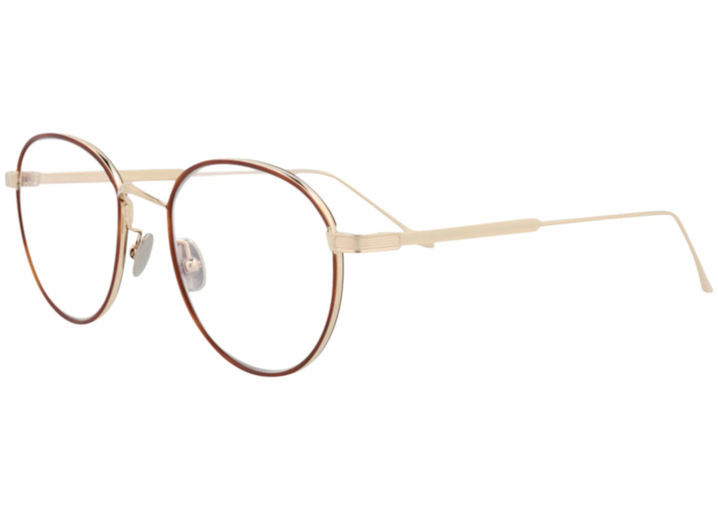 Cartier Round Eyeglasses Gold Gold Transparent (CT0250O-30009038-008)