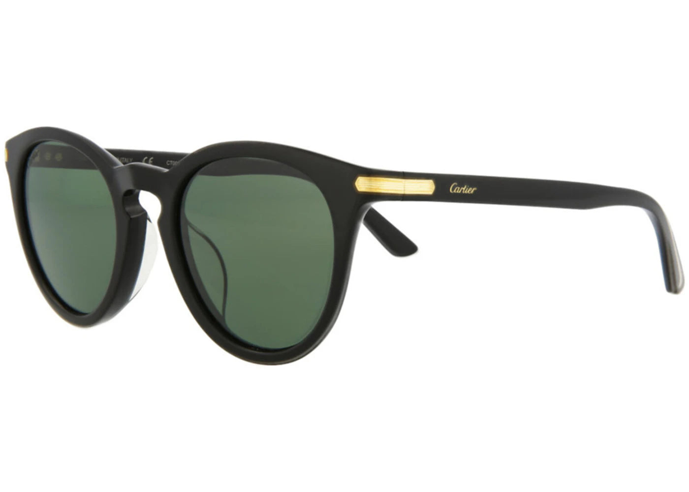 Cartier Round Sunglasses Black/Black/Green (CT0010SA-30002165-004)