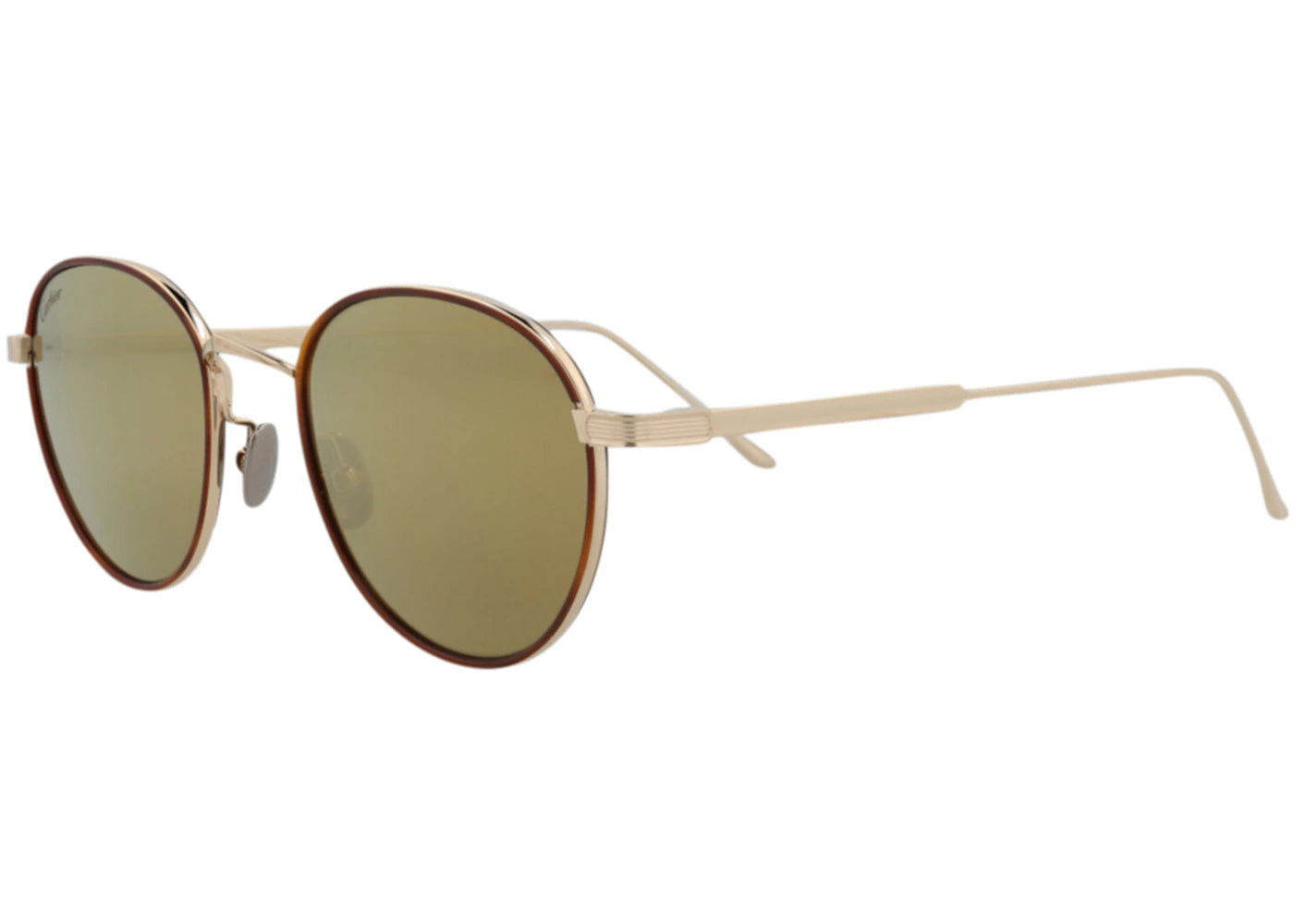 Cartier Round Sunglasses Gold/Gold/Bronze (CT0250S-30009011-004)