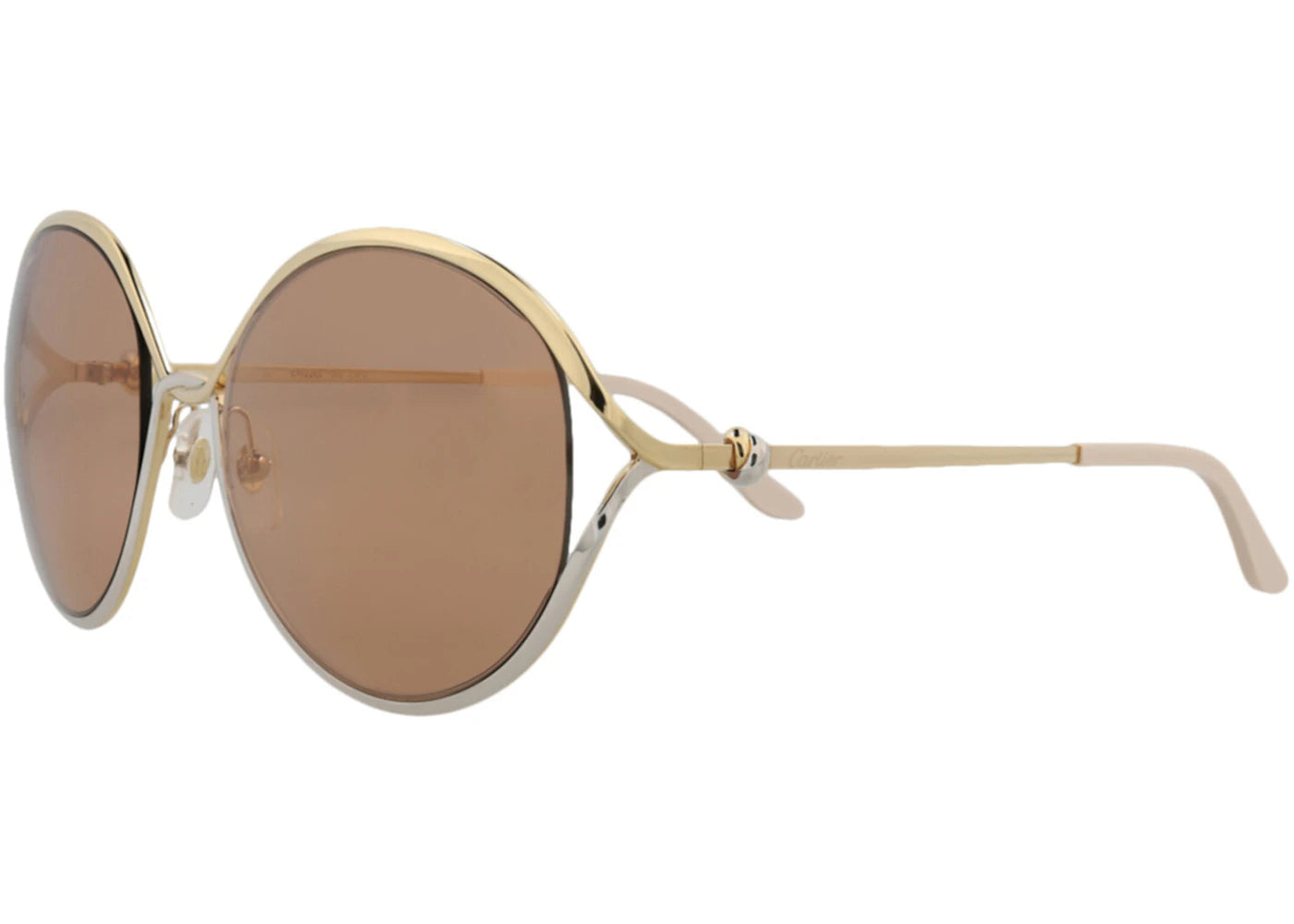 Cartier Round Sunglasses Gold/Gold/Brown (CT0226S-30008370-002)