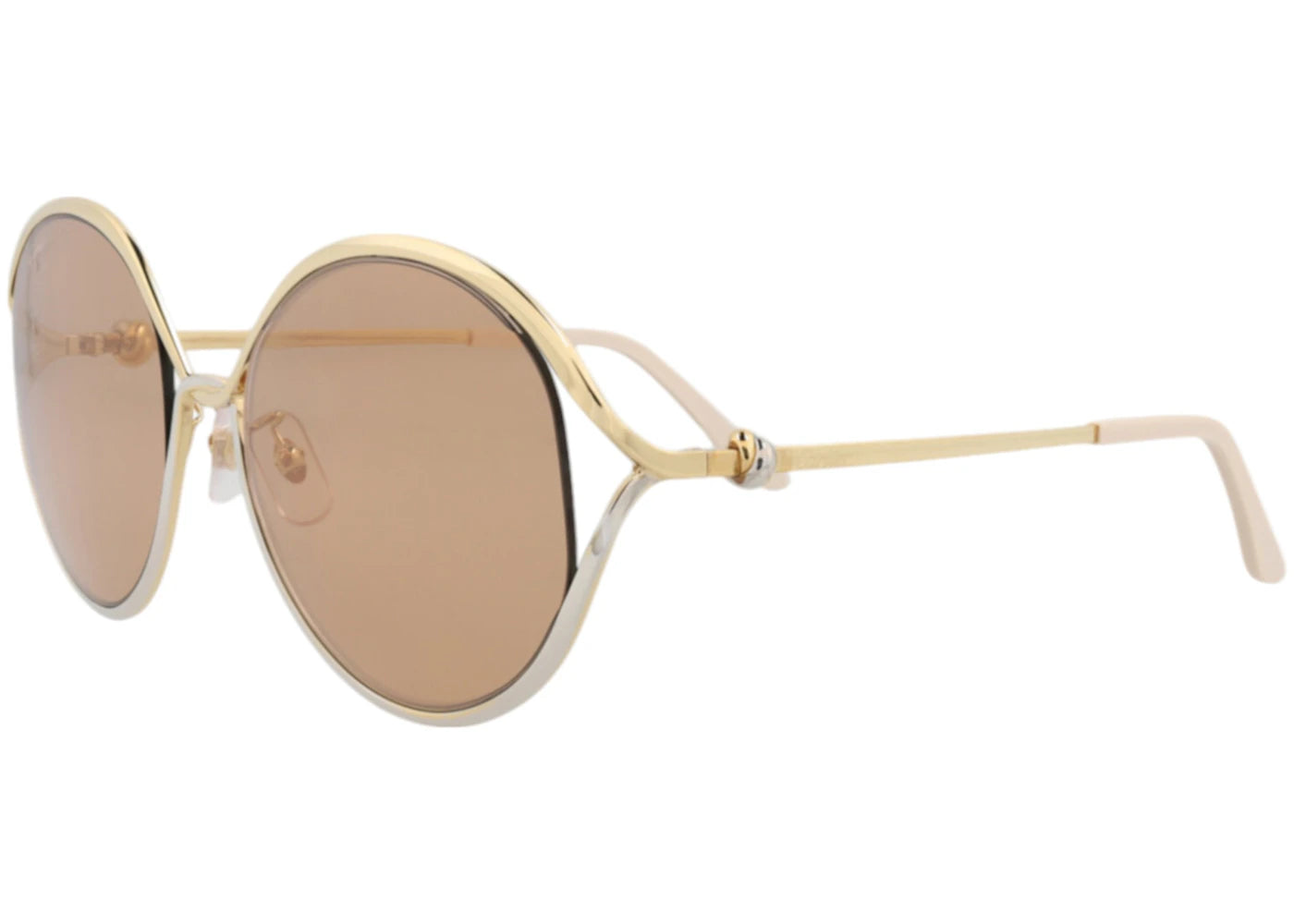 Cartier Round Sunglasses Gold Gold Brown (CT0226SA-30008387-002)
