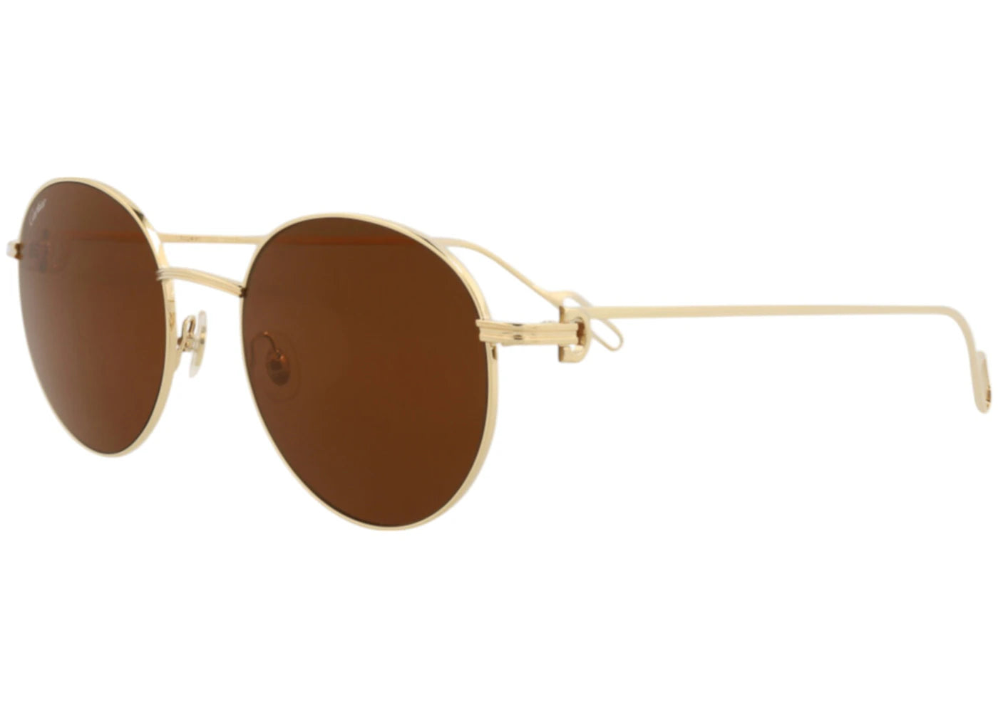 Cartier Round Sunglasses Gold Gold Brown (CT0249S-30009010-002)