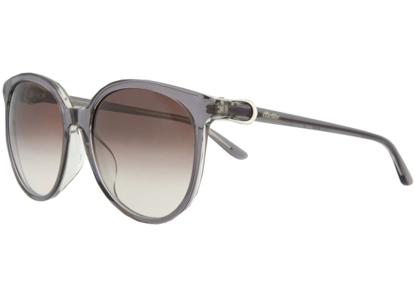 Cartier Round Sunglasses Grey/Grey/Violet (CT0003SA-30002127-004)