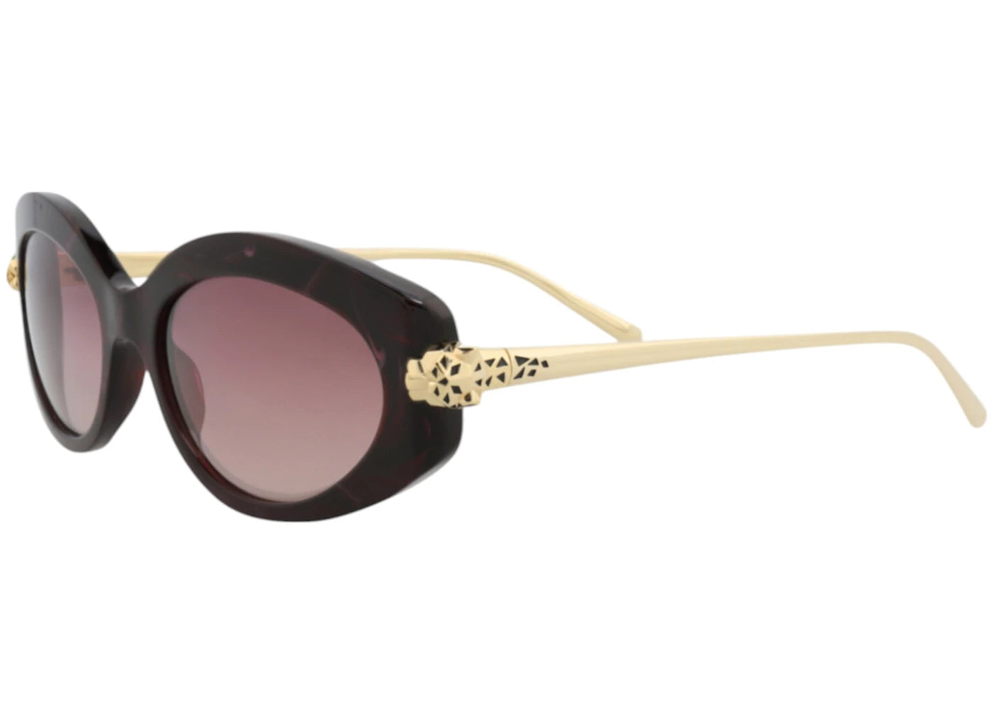 Cartier Round Sunglasses Havana Gold Violet (CT0213S-30007927-003)