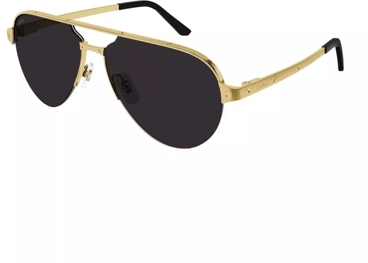 Cartier Santos De Cartier Oversized Sunglasses Gold/Gray (CT0277S-005)