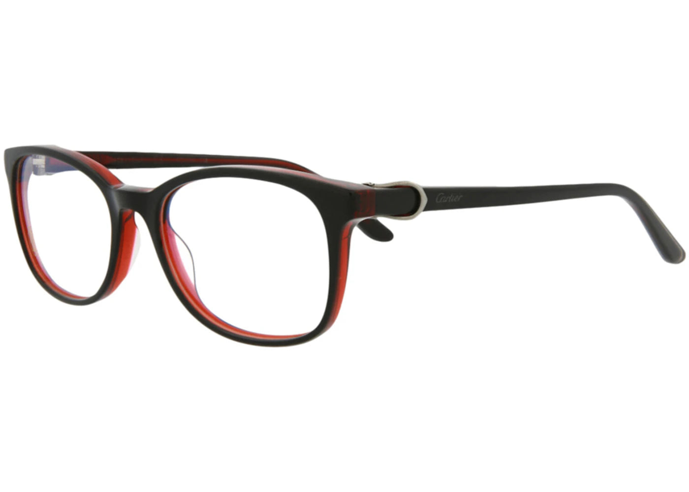 Cartier Square Eyeglasses Black/Black/Transparent (CT0008O-30002124-010)