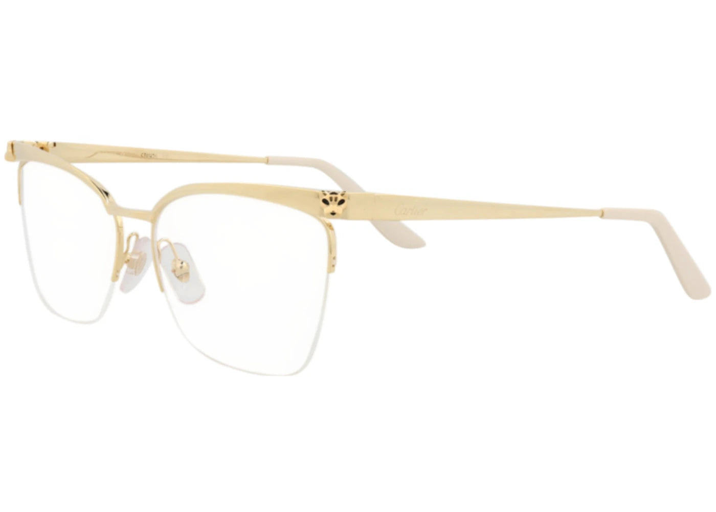 Cartier Square Eyeglasses Gold Gold Transparent (CT0125O-30003102-005)