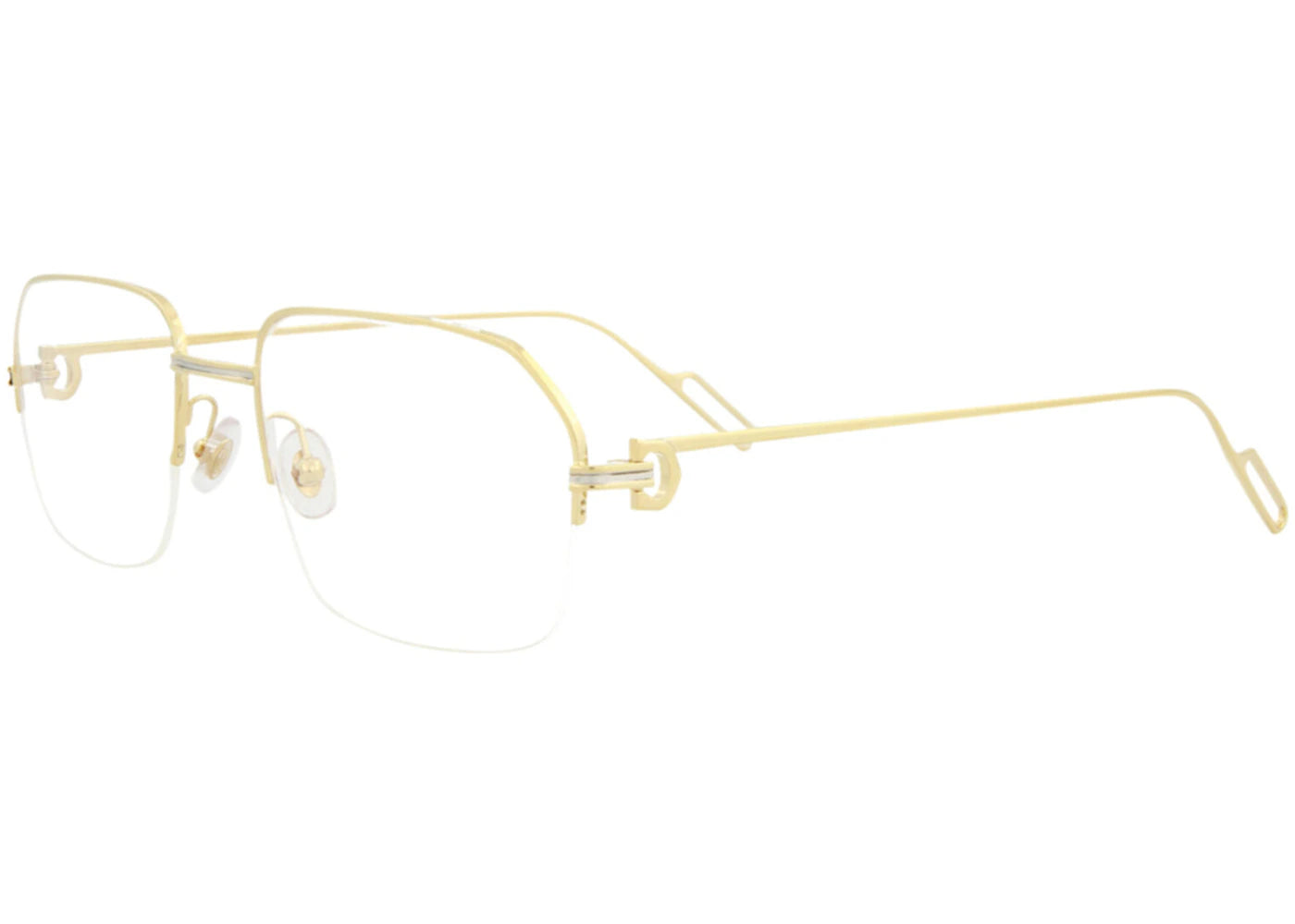 Cartier Square Eyeglasses Gold/Transparent (CT0114O-30003095-003)