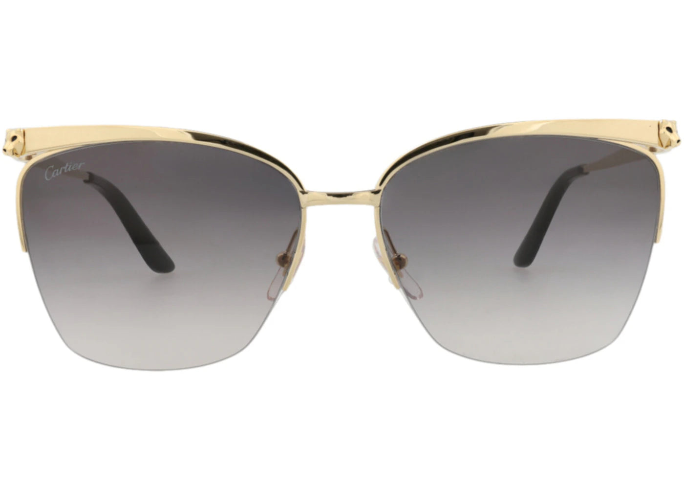 Cartier Square-Frame Metal Sunglasses Gold Gold Grey (CT0124S-30003123-001)
