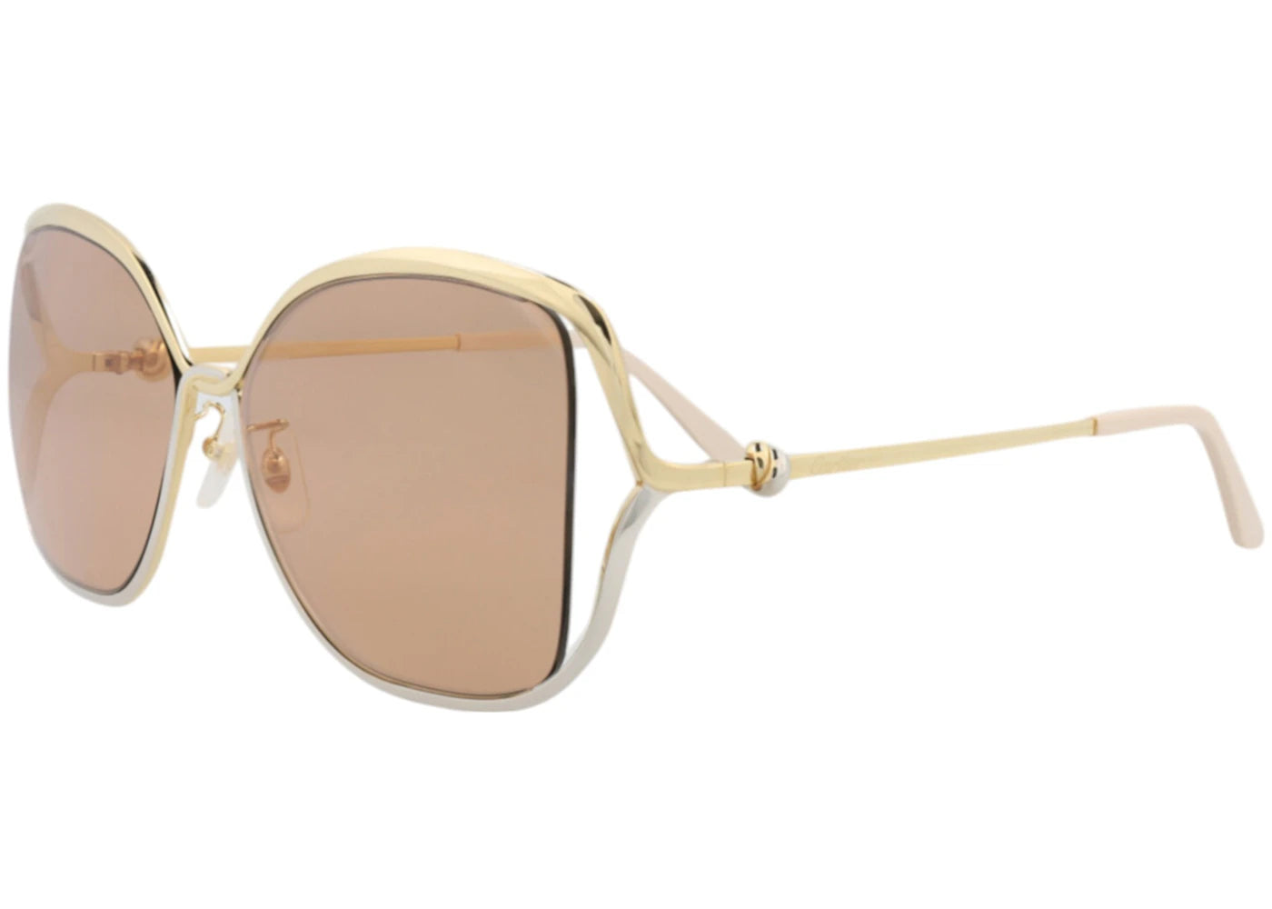 Cartier Square Sunglasses Gold Gold Brown (CT0225SA-30008388-002)