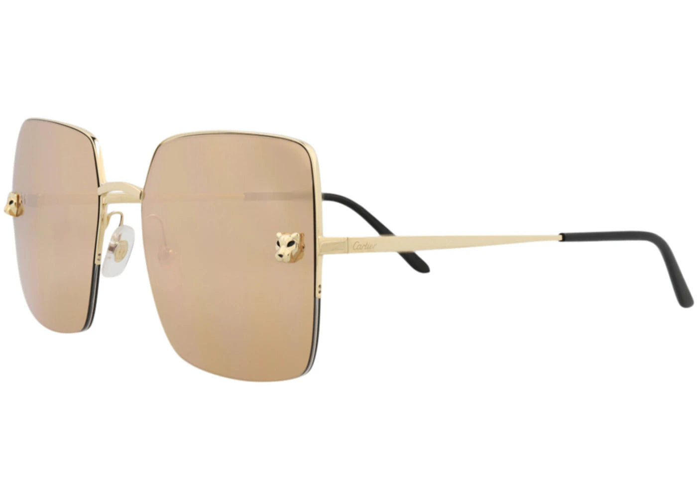 Cartier Square Sunglasses Gold/Gold/Gold (CT0121S-30003121-005)