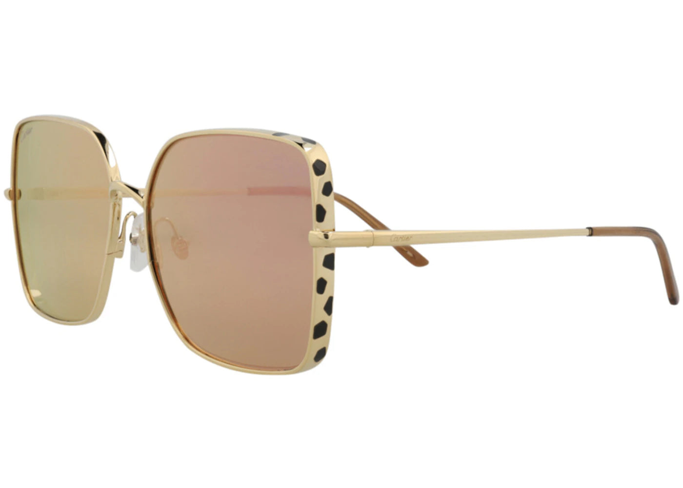 Cartier Square Sunglasses Gold/Gold/Pink (CT0299S-30011460-004)