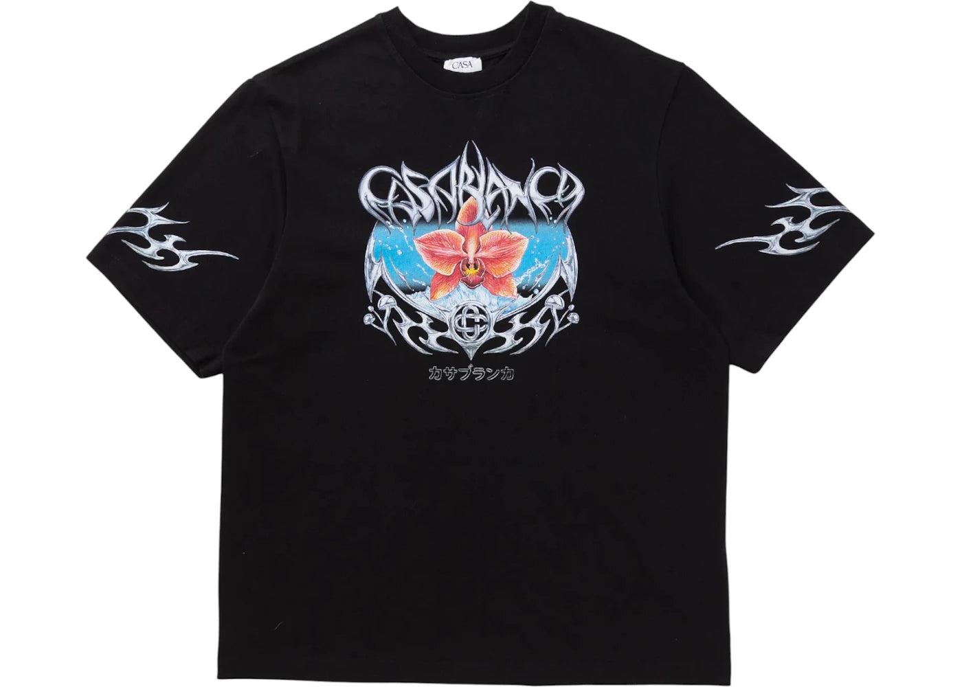 Casablanca Blades Printed Oversized T-shirt Black