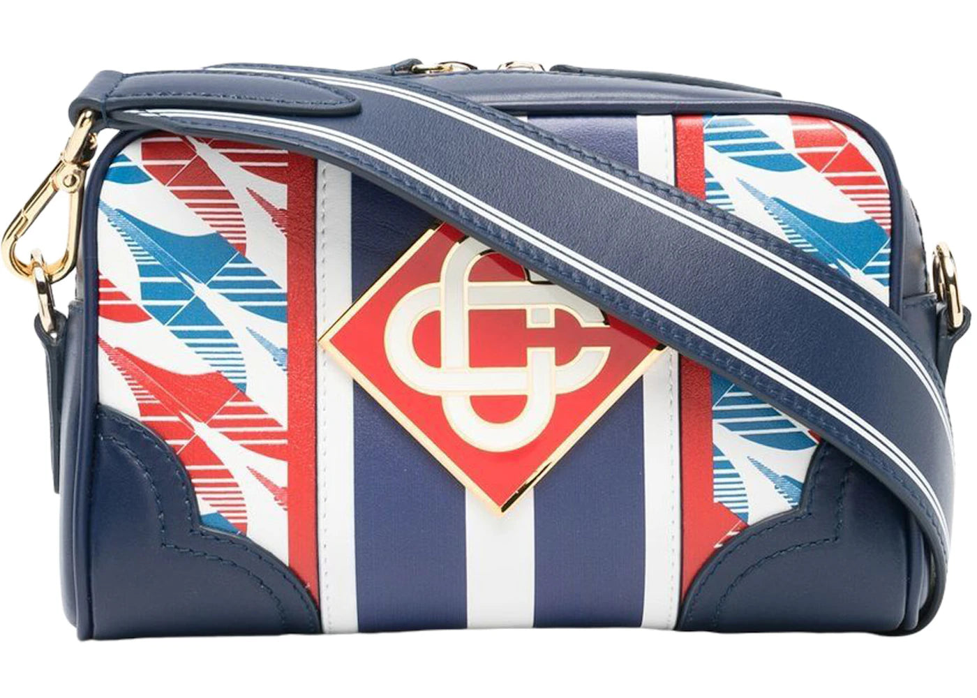 Casablanca Concorde Monogram Messenger Bag Navy Blue/Multi