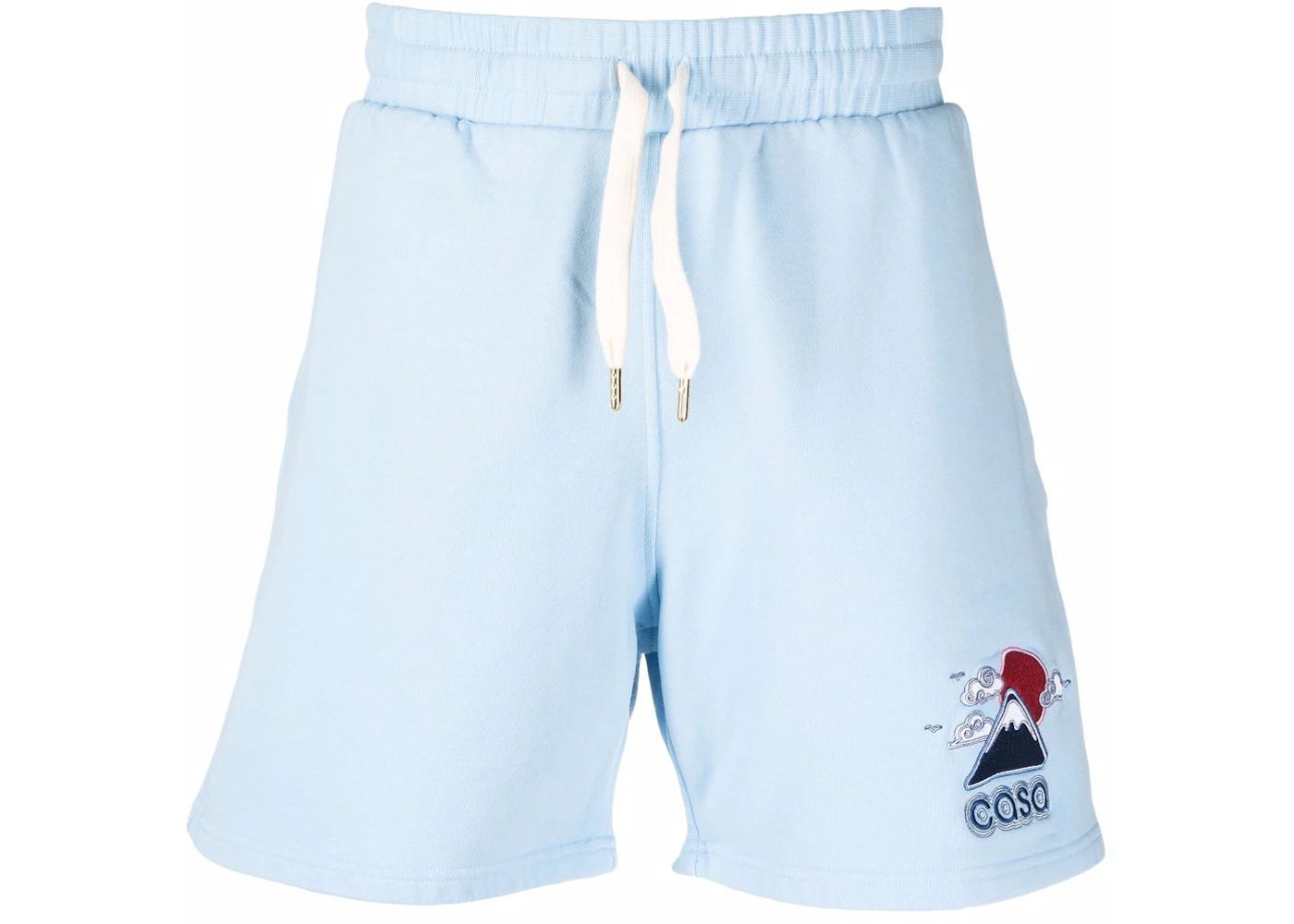 Casablanca Logo Embroidered Shorts Light Blue