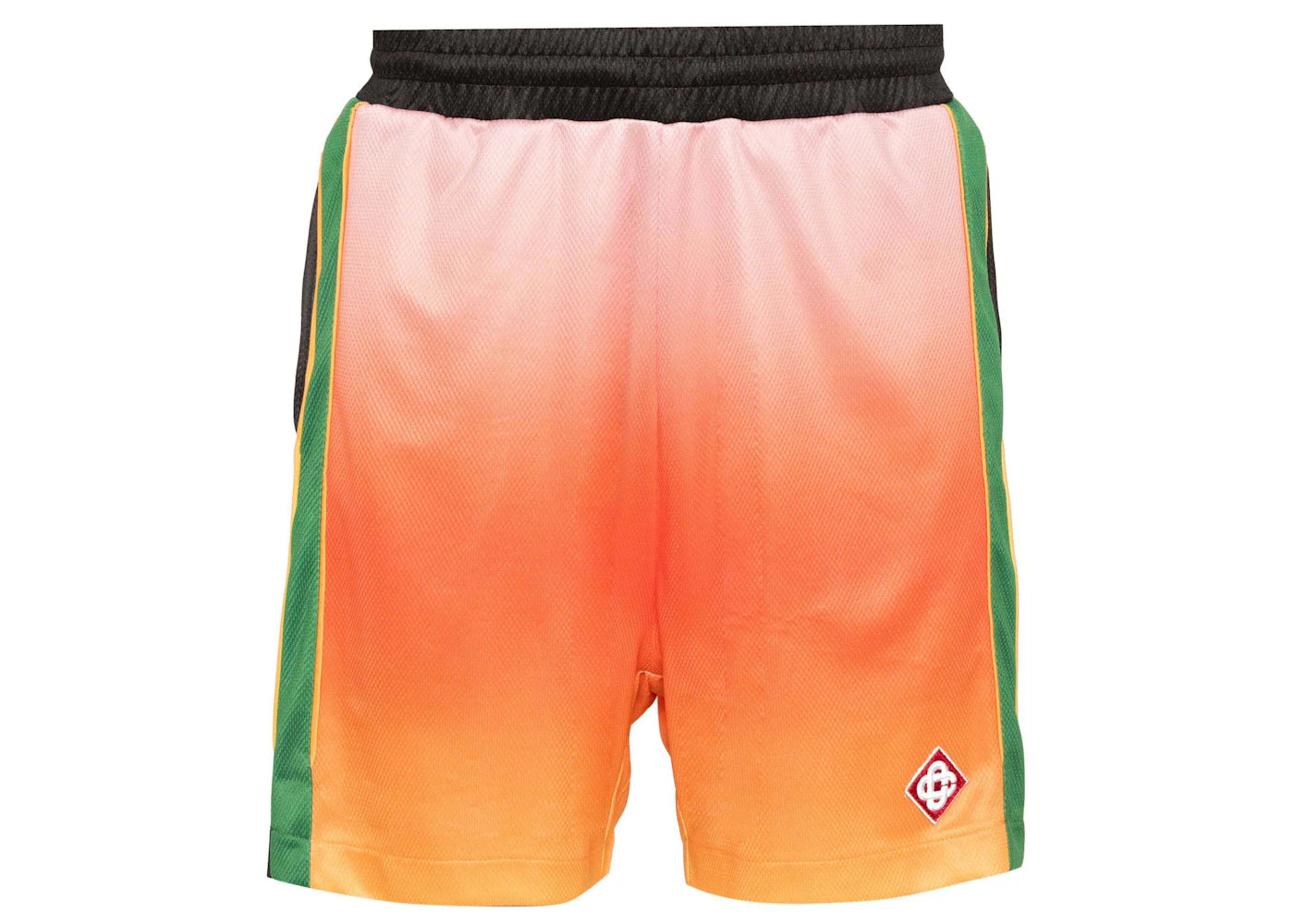 Casablanca Logo-Print Pique Shorts Orange/Multicolor