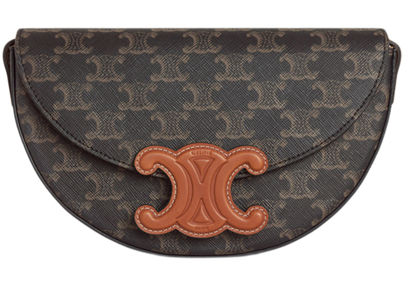 Celine Besace Shoulder Bag Triomphe Tan