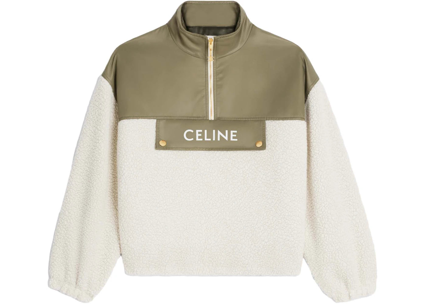 Celine Cashmere Shearling Jacket Grege/Khaki