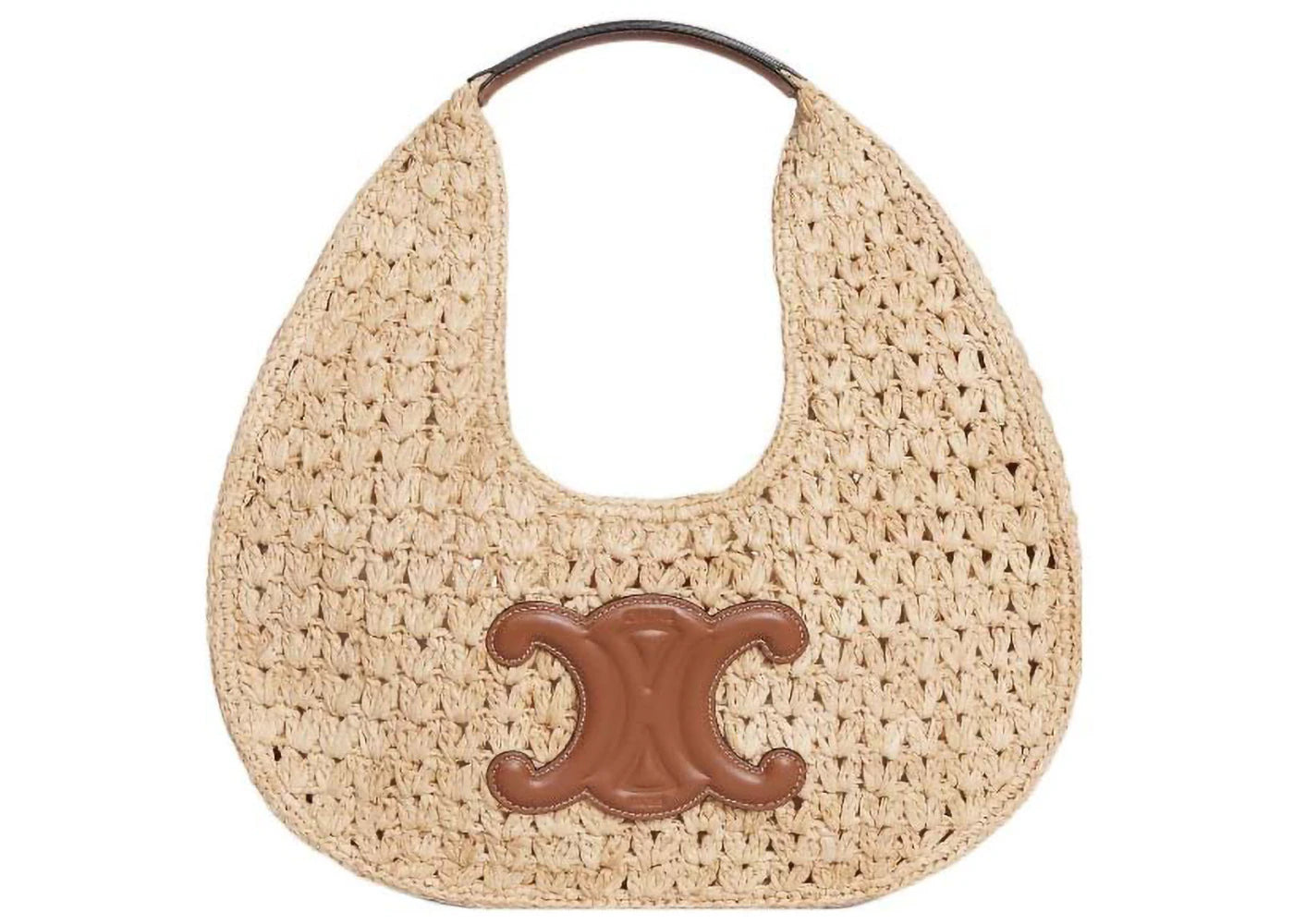 Celine Classic Panier Raffia Hobo Bag Natural/Tan