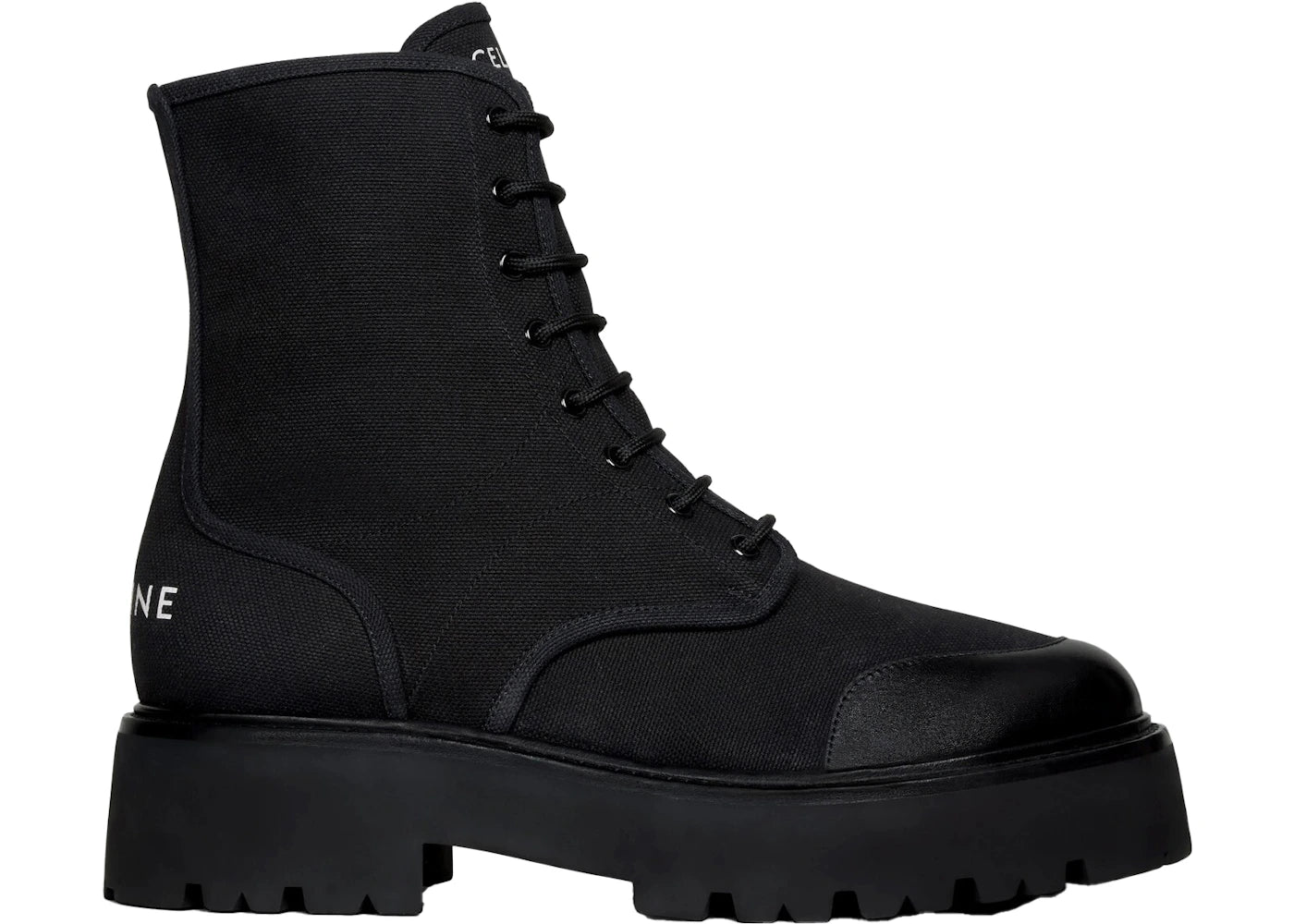 Celine Lace-Up Boot Black