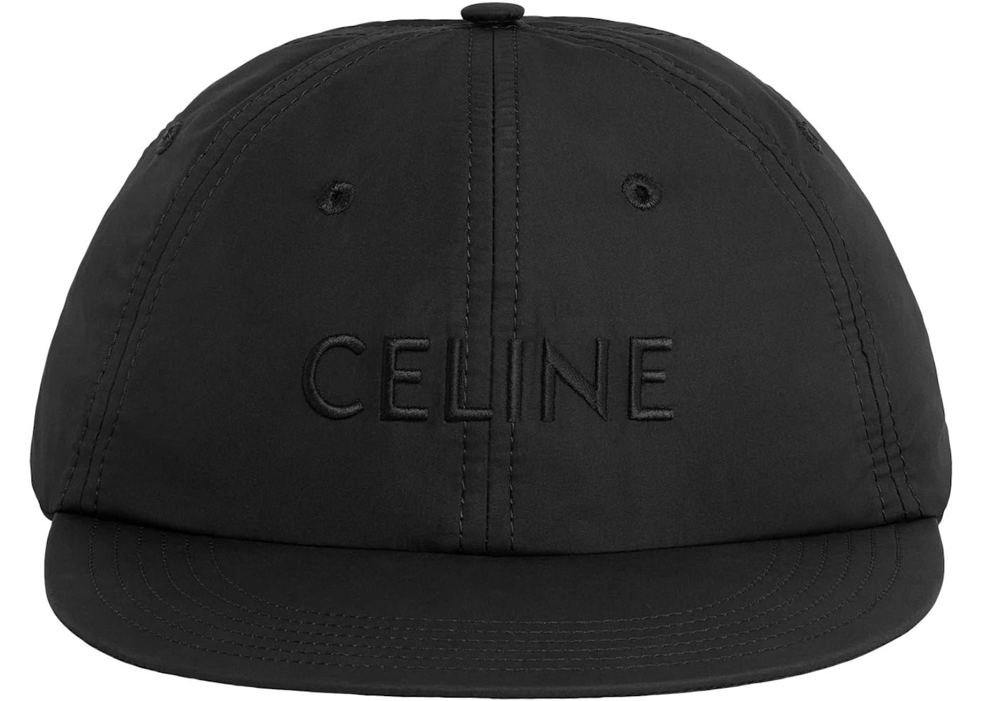 Celine Lightweight Nylon Skate Cap Black