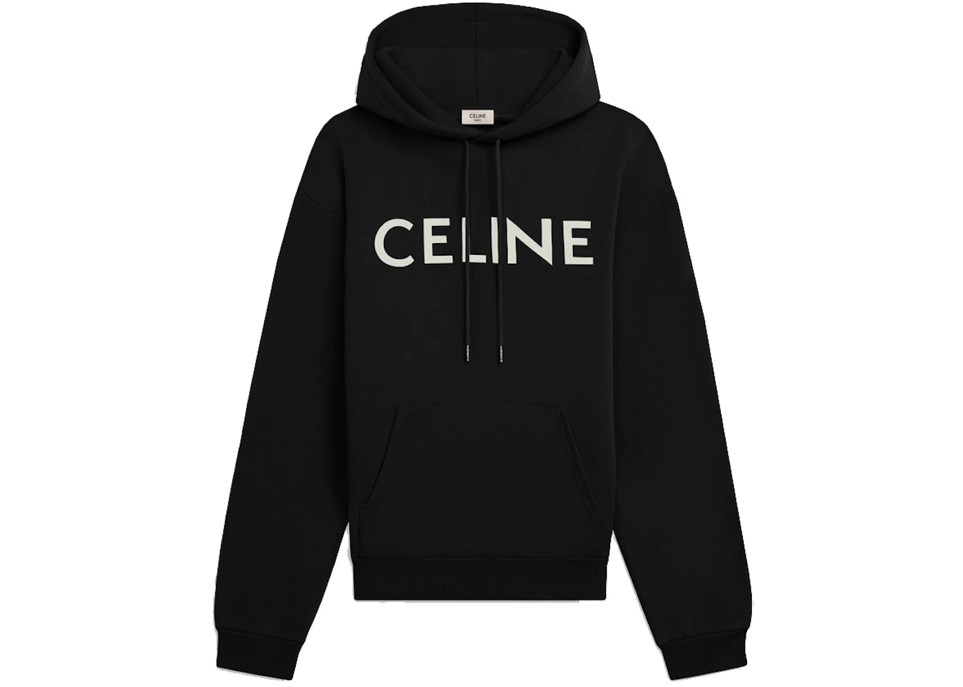 Celine Loose Cotton Sweatshirt Black/White