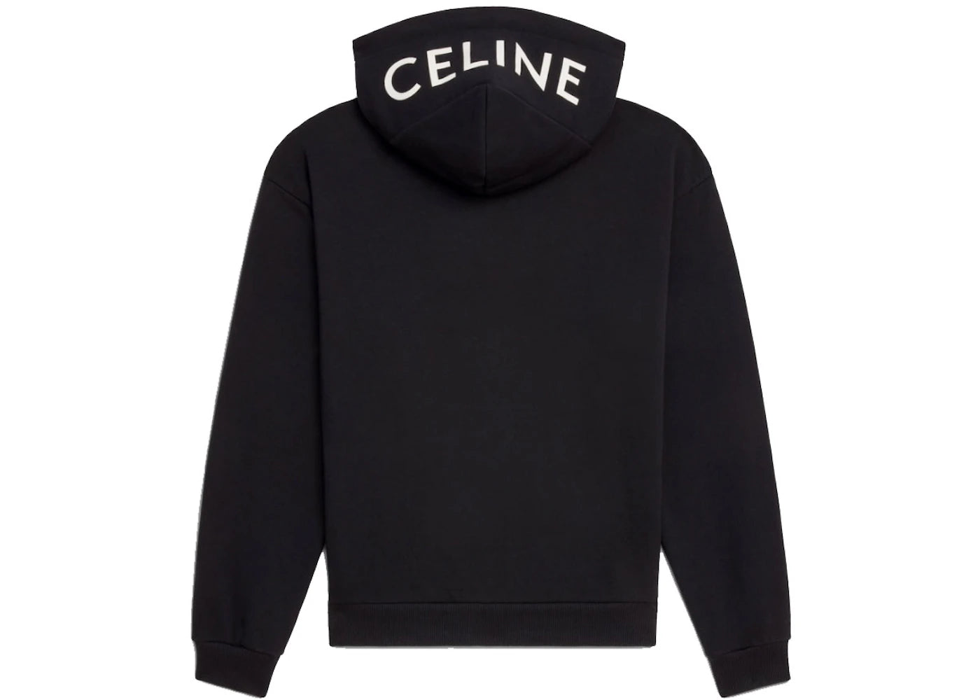 Celine Loose Sweatshirt In Cotton Fleece Black/White