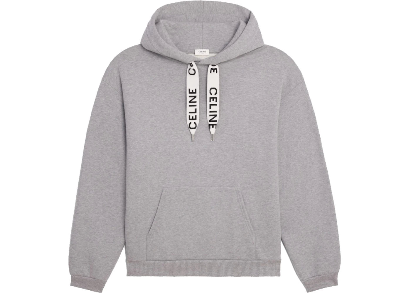 Celine Loose Sweatshirt In Cotton Fleece Light Grey