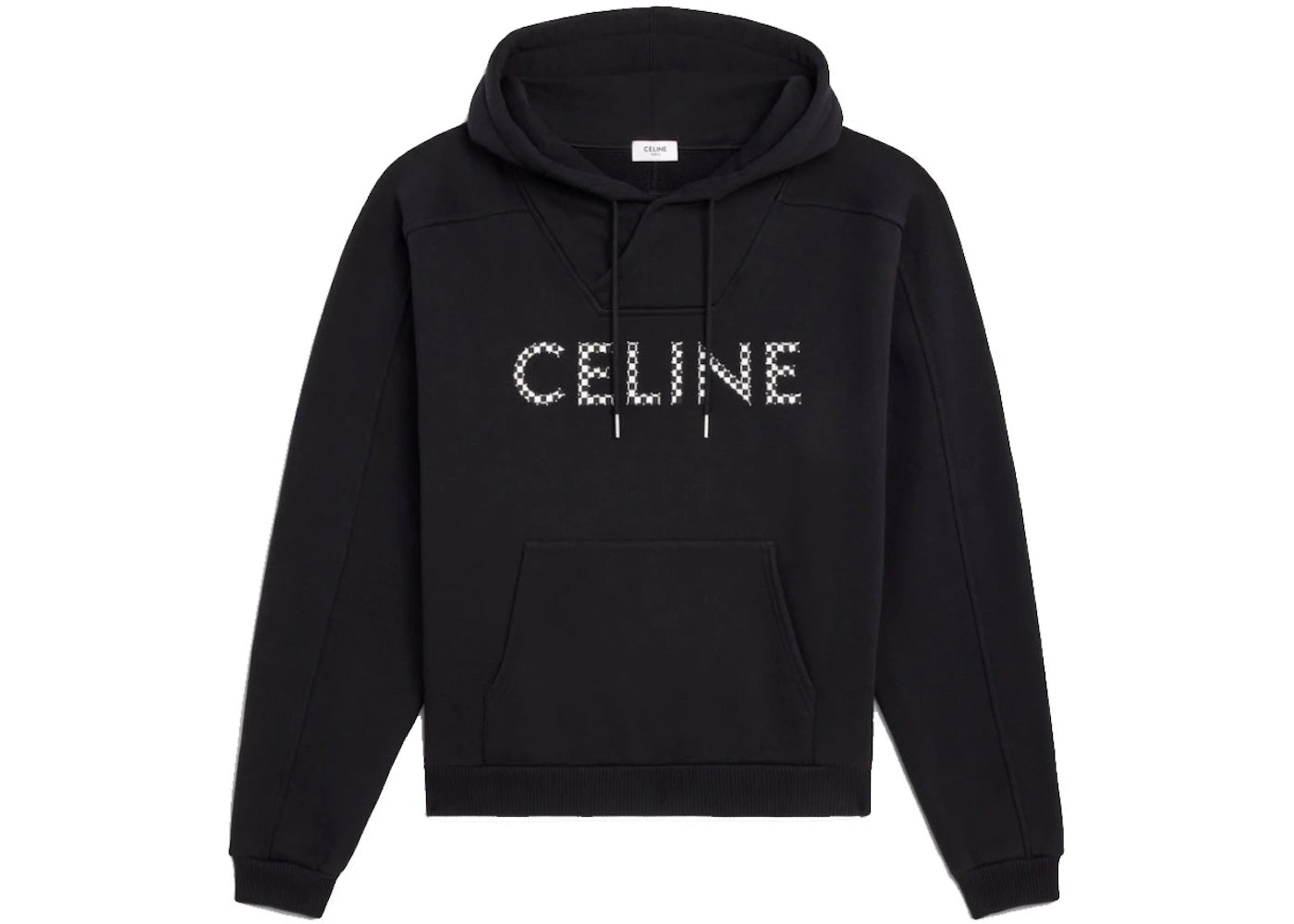 Celine Loose Sweatshirt In Cotton Fleece With Studs Black/White