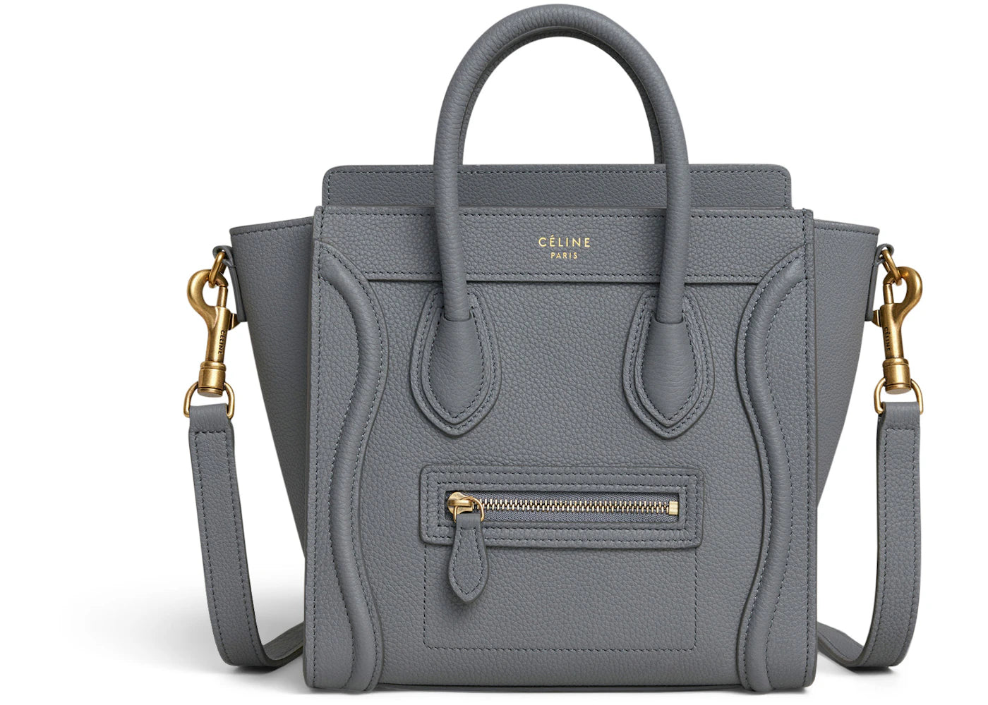 Celine Luggage Baby Drummed Nano Kohl