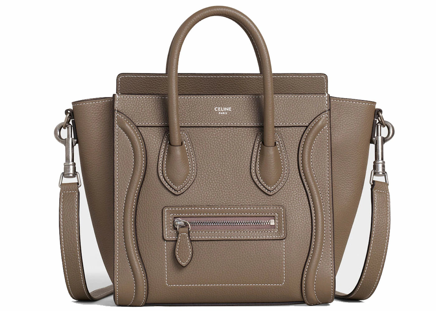 Celine Luggage Nano Drummed Calfskin Souris