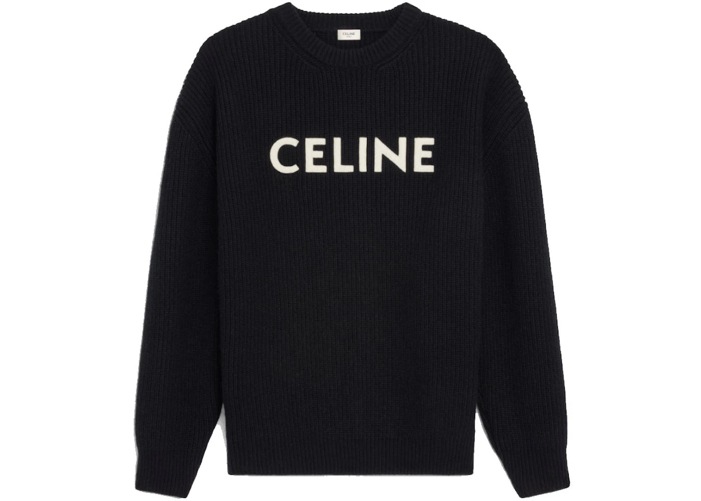 Celine Oversized Sweater In Wool Black