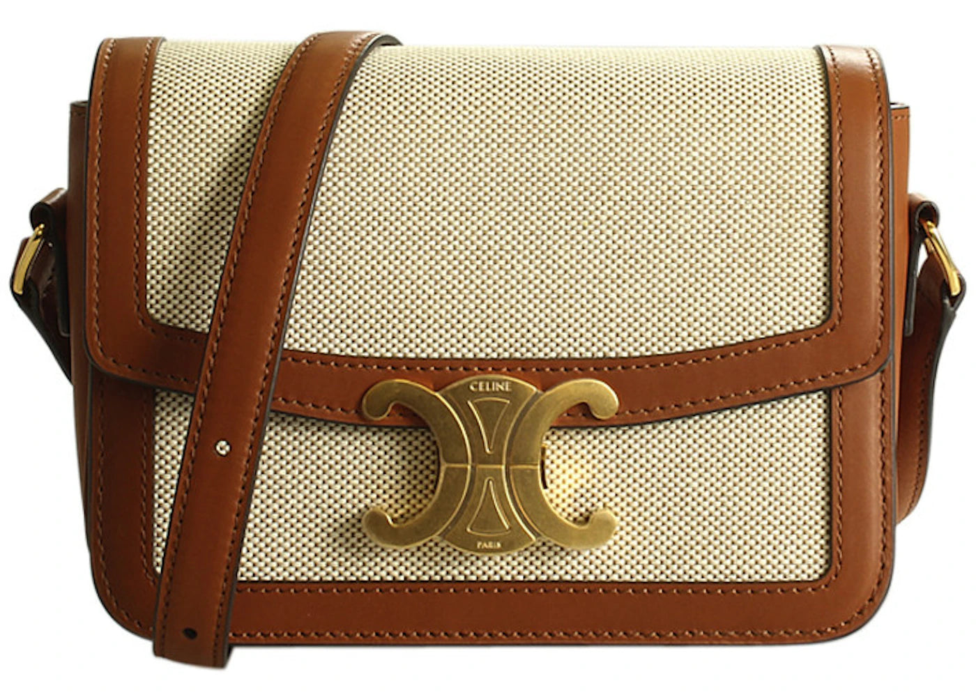 Celine Triomphe Bag Canvas Tan/Brown