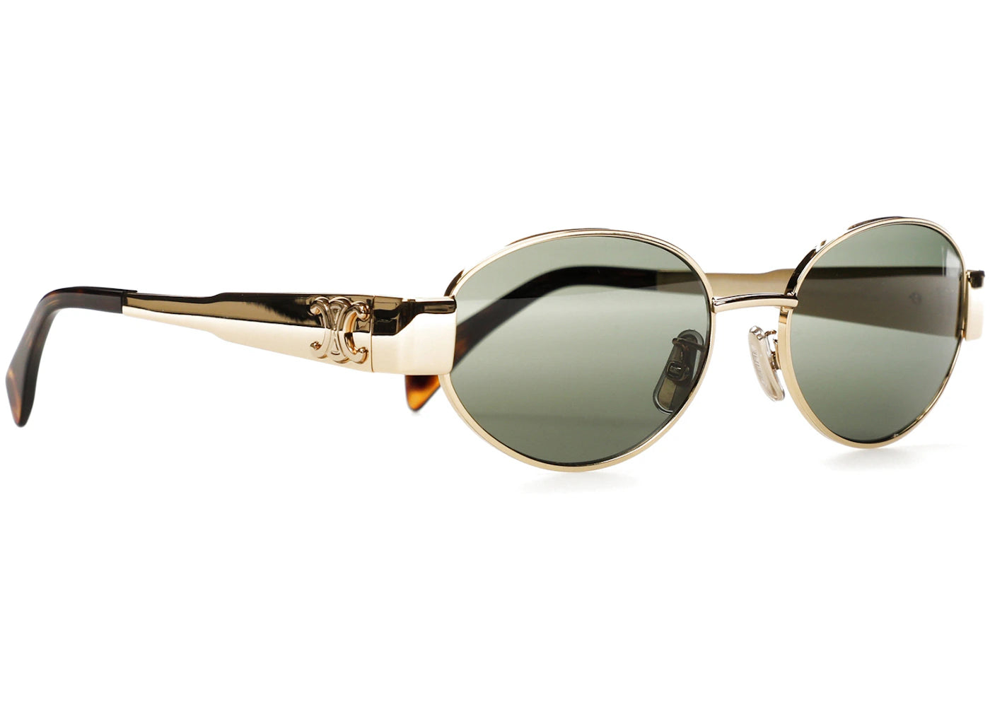 Celine Triomphe Metal 01 Sunglasses Gold/Green (4S235CMLB.35SG / CL40235U)