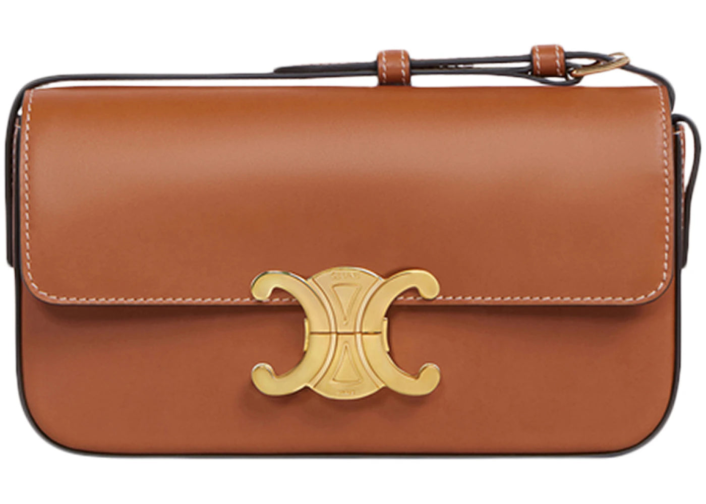 Celine Shoulder Bag Claude in Natural Calfskin Leather Tan