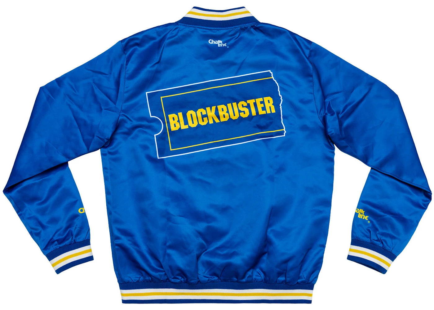 Chalk Line Blockbuster Retro Logo Satin Jacket Blue