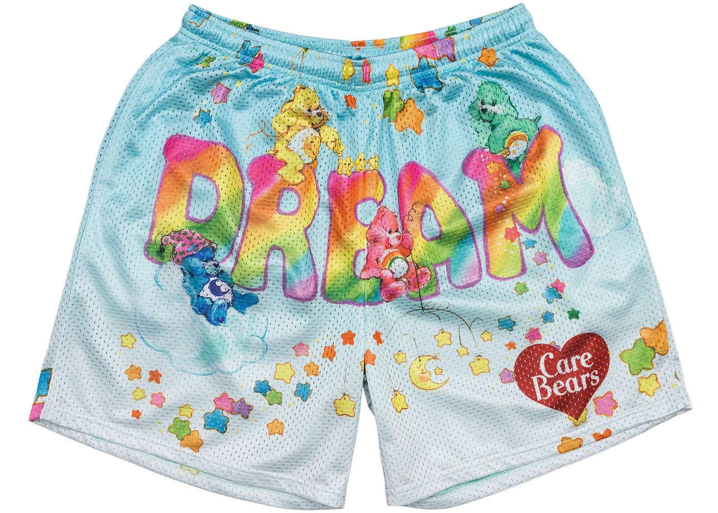 Chalk Line Care Bears Retro Dream Shorts Blue