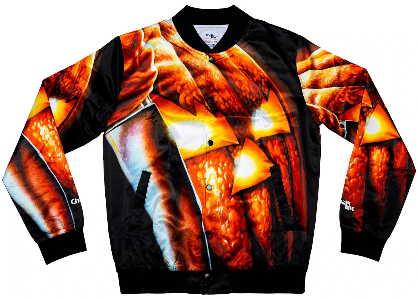 Chalk Line Halloween Retro Oversize Logo Jacket Black