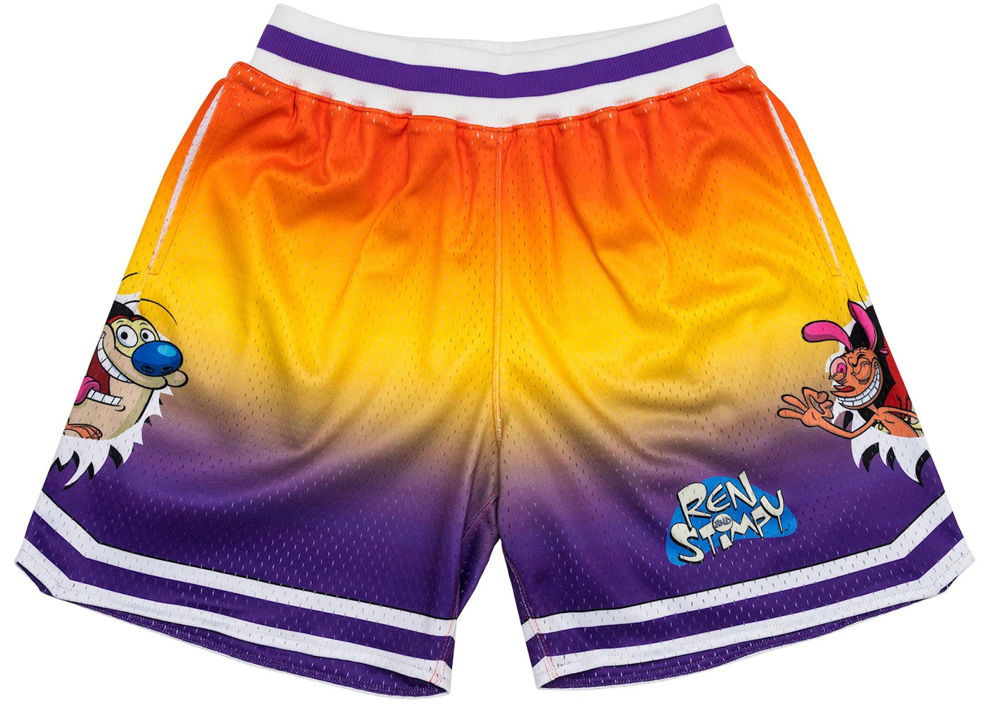 Chalk Line Ren & Stimpy Retro Venice Shorts Orange/Purple