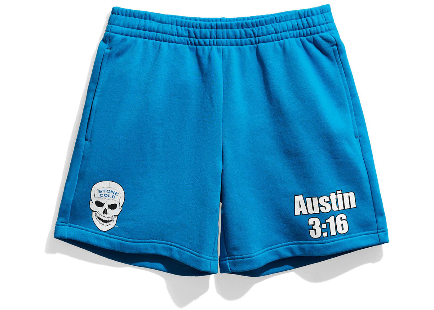 Chalk Line Stone Cold Steve Austin Blue Fleece (7 inch inseam) Shorts Blue