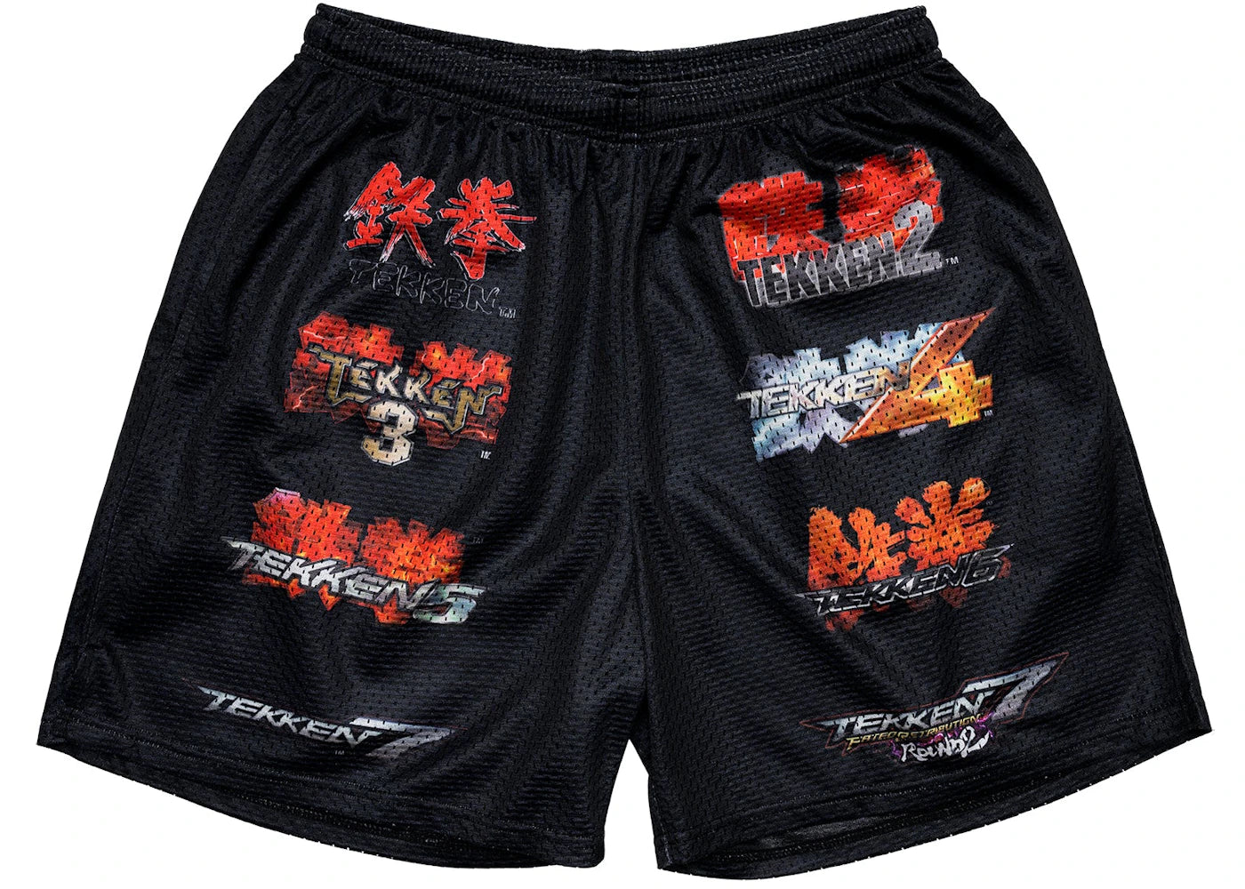 Chalk Line Tekken Logo AOP Retro Mesh Shorts Black